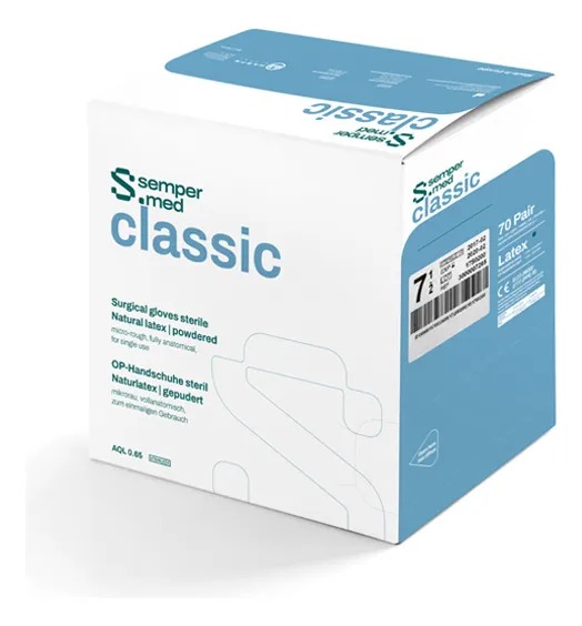 Caja de guantes quirúrgicos estériles Sempermed Classic